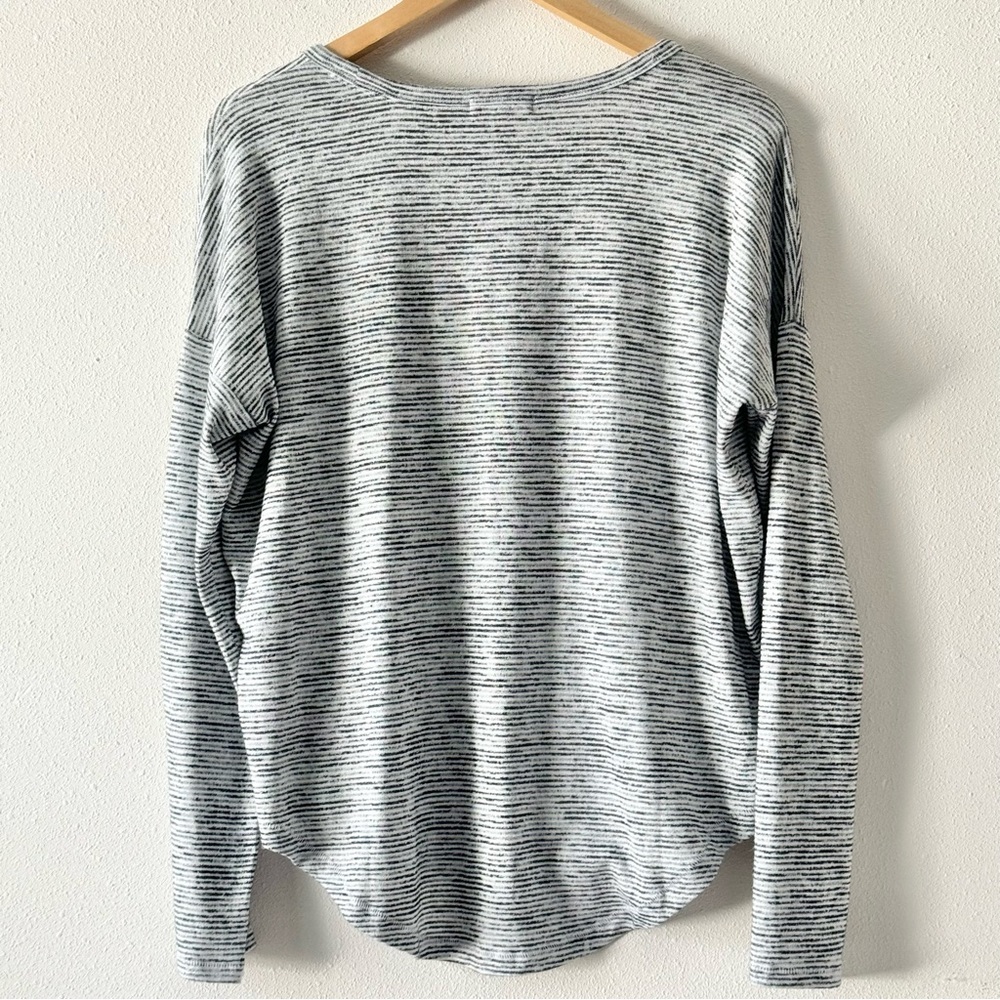 Rag & Bone black stripe dolman sleeve knit top